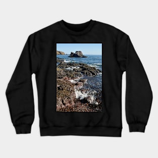 Rocky shoreline at St Abbs, Scotland Crewneck Sweatshirt